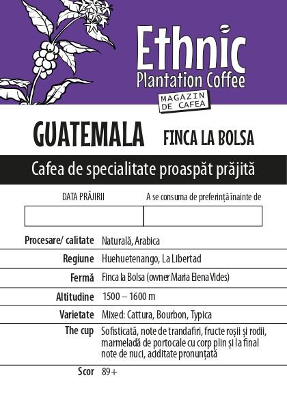 Cafea de specialitate guatemala natural finca la bolsa