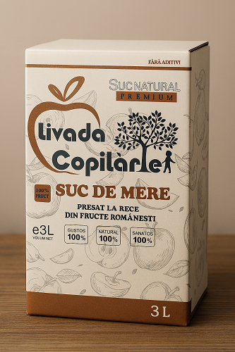 Suc natural de mere livada copilariei