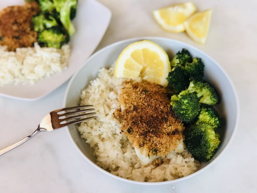 Peste pane orez broccoli